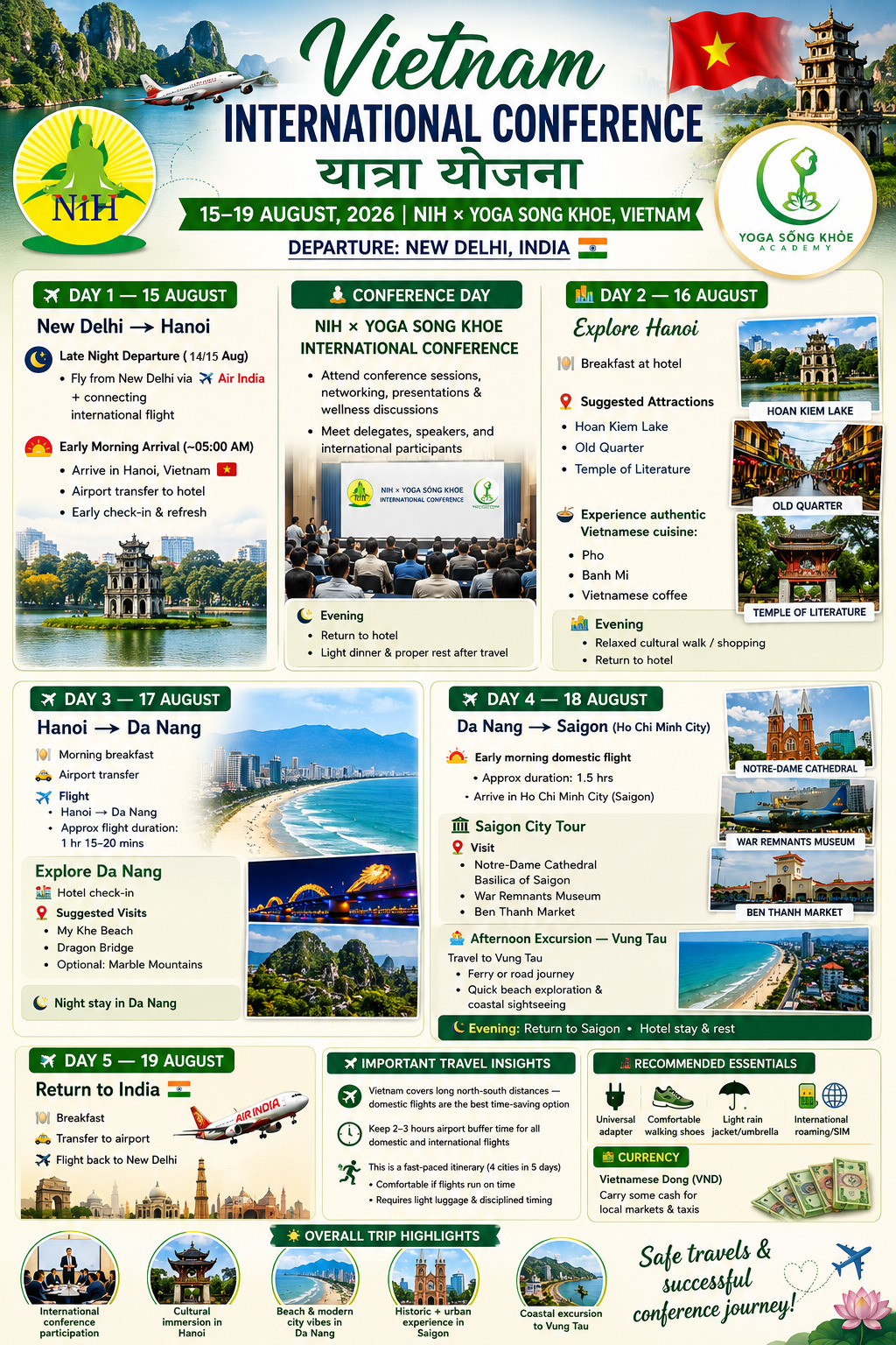 Vietnam International Conference Yatra Yojana itinerary poster